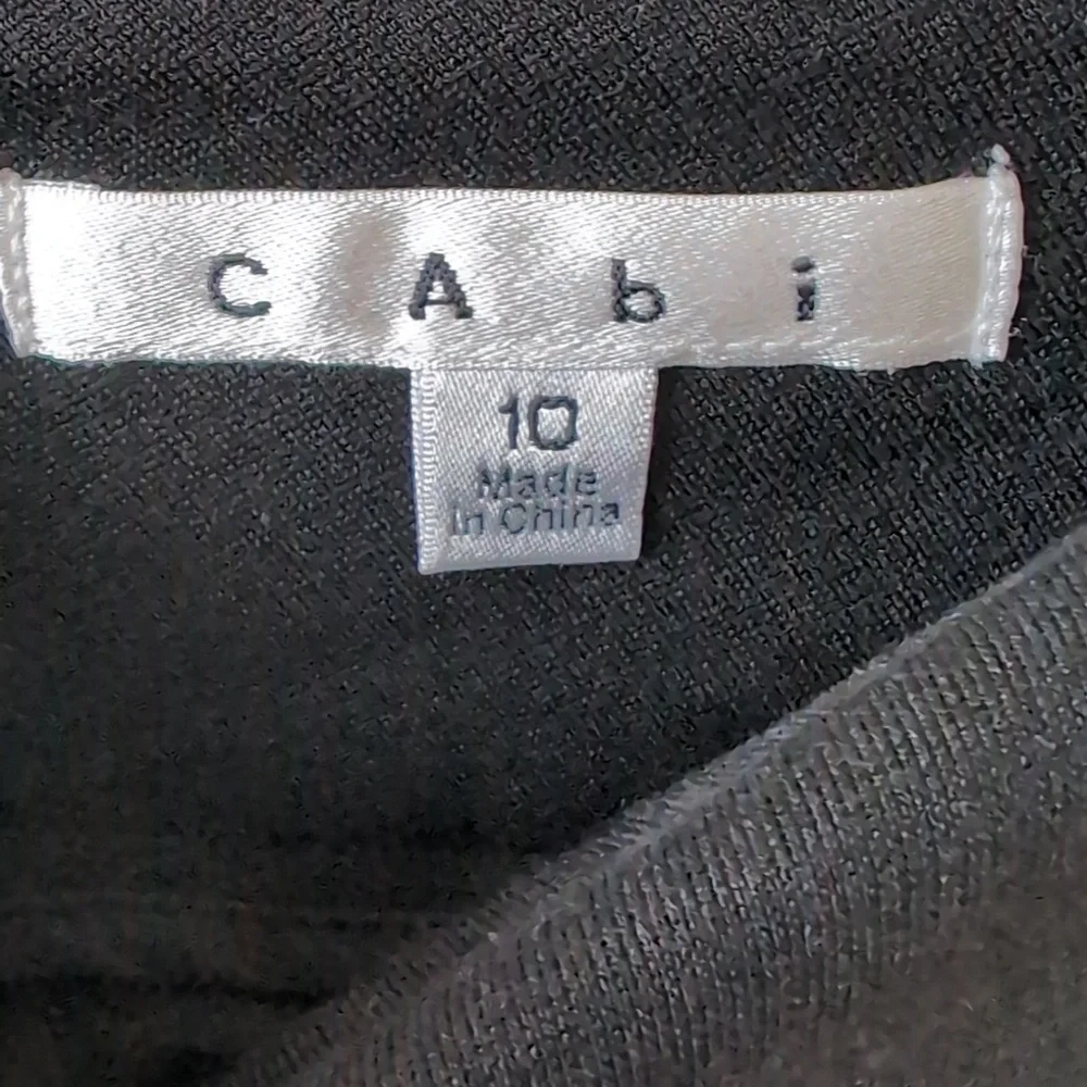 Cabi Black Rave Ponte Knit Pants Women's 10 #542R Back Zip Bootcut Trouser